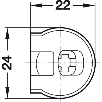 Jungtis RAFIX 20x12,7mm, nikelis be lankelio S16mm,