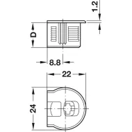 Jungtis RAFIX 20x12,7 klevas su lank S16 HAFELE