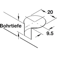 Jungtis RAFIX 20x12,7 ruda su lank S16 HAFELE