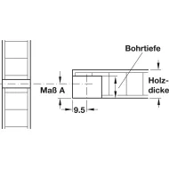 Jungtis RAFIX 20x12,7 ruda su lank S16 HAFELE