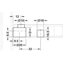 Connector housing, Rafix 20 system, with dowel, plastic