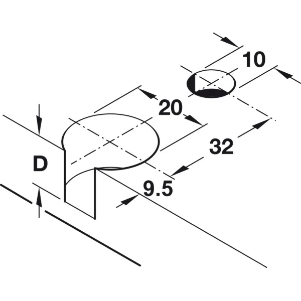 Connector housing, Rafix 20 system, with dowel, plastic