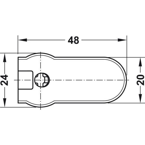 Connector housing, Rafix 20 N system, without dowel, zinc alloy, with ridge