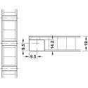 Jungtis RAFIX TAB 20x14,2 HAFELE