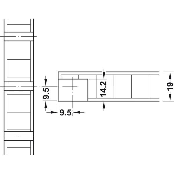 Jungtis RAFIX TAB 20x14,2 HAFELE