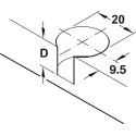 Jungtis RAFIX TAB 20x14,2 HAFELE