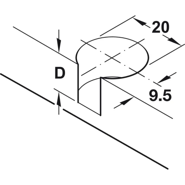 Jungtis RAFIX TAB 20x14,2 HAFELE