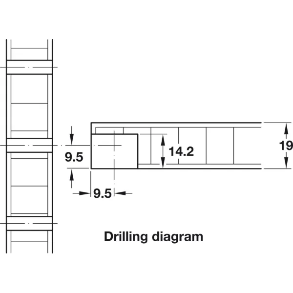 Jungtis RAFIX TAB 20x14,2 HAFELE