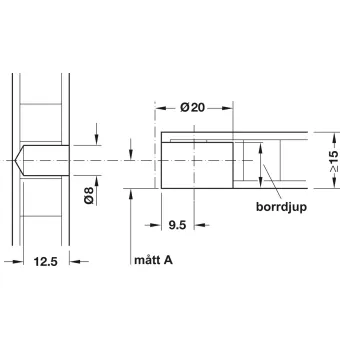 Jungtis ONEFIX 20x15mm, 8x12,5mm, klevas