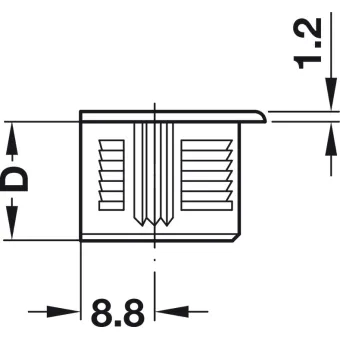 Connecting bolt, Häfele Rafix S20, with M6 thread