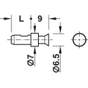 Varžtas RAFIX be sriegio Ø5x20mm,