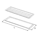 Tray for dish rack W450mm plastic transparent