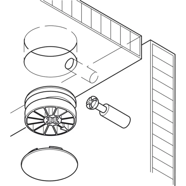 Connector housing, Häfele Maxifix, for wood thickness from 19mm