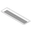 Tray for dish rack W600mm plastic transparent