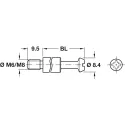 Connecting bolt, S35mm, Maxifix system, with M6 or M8 thread