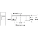 Sąvarža MAXIFIX B35 9.5x28.5 sriegis M8 HAFELE
