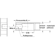 Sąvarža MAXIFIX B55 9.5x48.5 sriegis M8 HAFELE