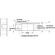 Sąvarža MAXIFIX B55 9.5x48.5 sriegis M8 HAFELE