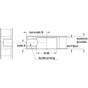 Sąvarža MAXIFIX B55 9.5x48.5 sriegis M8 HAFELE