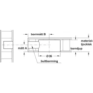 Sąvarža MAXIFIX B55 9.5x48.5 sriegis M8 HAFELE