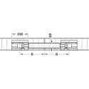 Double-ended bolt, Maxifix system, for Ø8.4mm holes