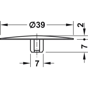 Dangtelis MAXIFIX Ø39mm, rudas
