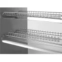 Dish rack 2-part with frame and fixings W450mm stainless steel