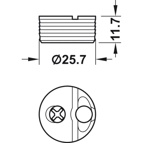 Connector housing, Tofix, for drill hole diameter 5mm