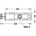 Spreading connector, U Ø12mm L10mm Spreading dowel