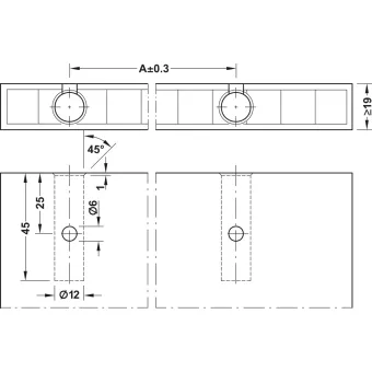 Spreading connector, U Ø12mm L10mm Spreading dowel