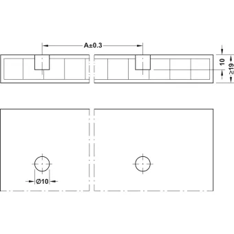 Spreading connector, U Ø12mm L10mm Spreading dowel