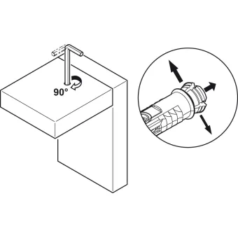 Spreading connector, U Ø12mm L10mm Spreading dowel