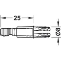 Spreading connector, Häfele Ixconnect SC Ø8mm L25mm, plastic