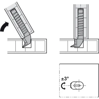 Claw connector, Häfele Ixconnect one-piece connector