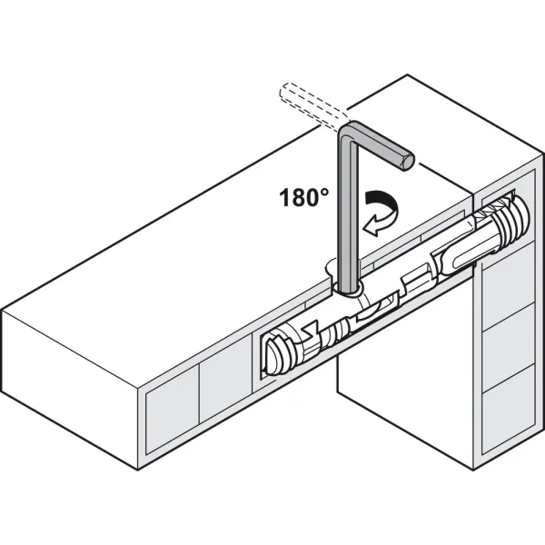 RTA Connector, Häfele Ixconnect SC Ø8mm L60mm, plastic