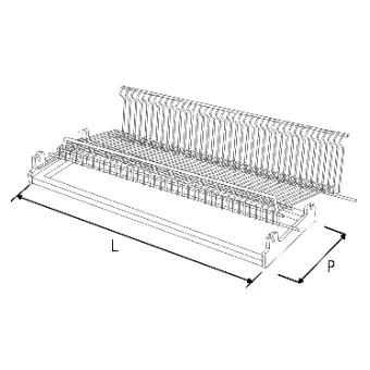 Dish rack universal with frame W600mm stainless steel