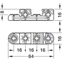 Universal connector, Häfele Ixconnect UC 16x64mm