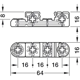 Jungtis universali Ixconnect UC 16x64mm