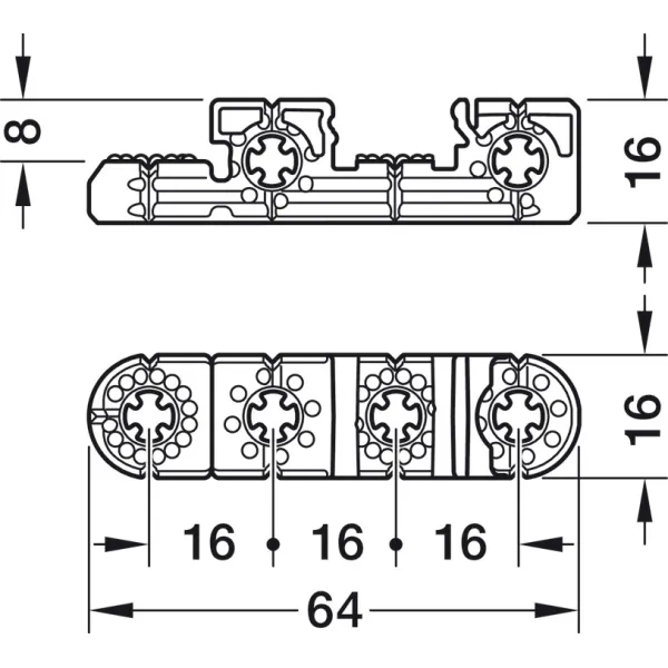 Jungtis universali Ixconnect UC 16x64mm