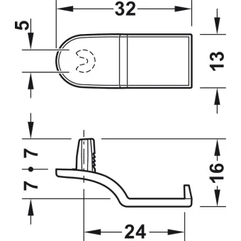 Fiksatorius galinės nugarėlės RPC D 5/24