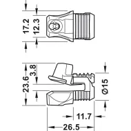 Fiksatorius galinės nugarėlės RPC S 15/25 H