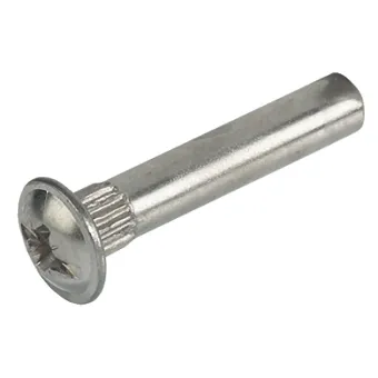 Įvorė sąvaržai Ø5x27mm, M4 vidinis sriegis, 28-36mm plokštei, PZ2, suapvalinta galvute, nikelis