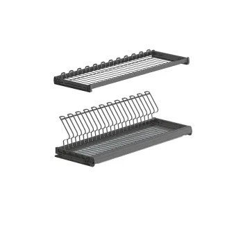 Džiovykla 2-jų dalių su rėmu ir padėkliuku P600mm, titanium