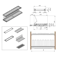 Džiovykla 2-jų dalių su rėmu ir pad. 800 titanium