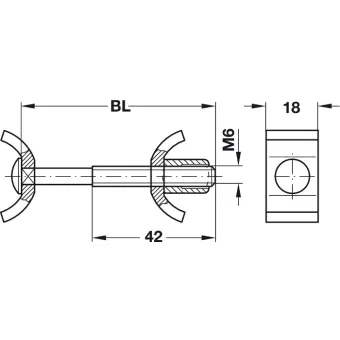 Clamp for table top Ø35x100mm