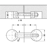 Sąvarža stalviršiui D35x100