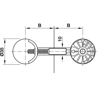 Worktop connector, Maxifix Ø35mm