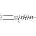 Wood to metal dowels, Without drive