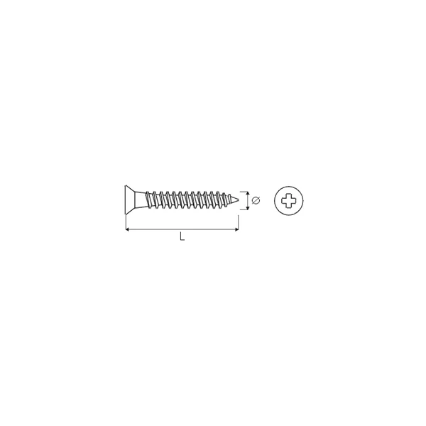 Chipboard screw, Hospa, countersunk head, PZ, fully threaded, 1000 pcs