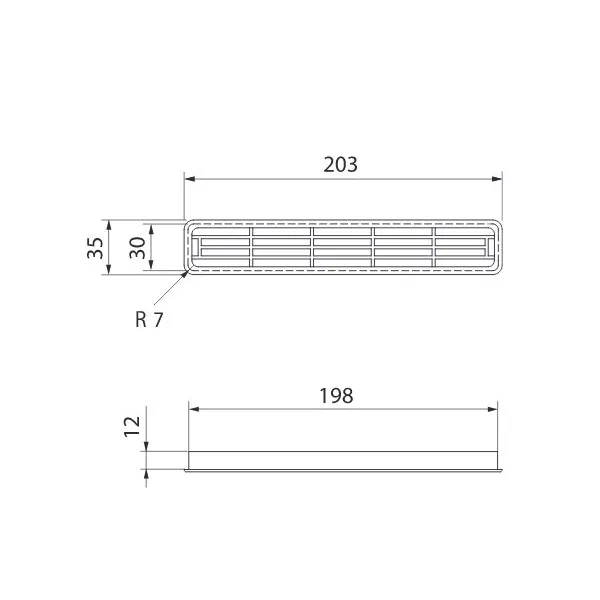 Ventilation grill beech